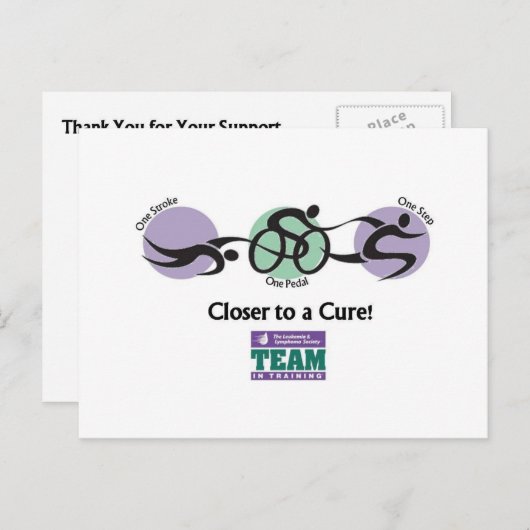 Team in opleiding Dank u Briefkaart (Voorkant / Achterkant)