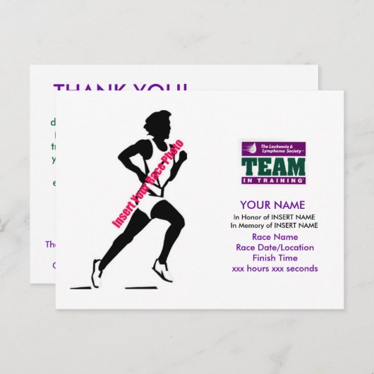 Team in opleiding: Dank u Briefkaart (Voorkant / Achterkant)