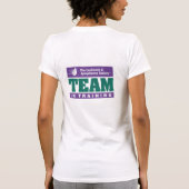 Team in opleiding dichter bij een echte stuurtank t-shirt (Achterkant)