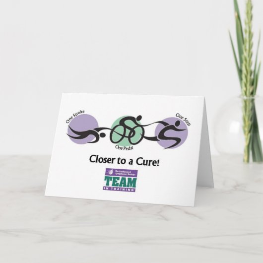 Team in Training Folded Card Kaart (Voorkant)