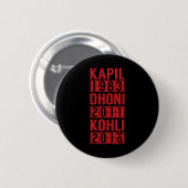 Team India Wereld Cricket Cup Fan Jersey 2 Ronde Button 5,7 Cm (Voorkant /achterkant)
