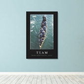 Team: Inspirerend prijsopgave 1 Canvas Afdruk (Insitu (Houten vloer))