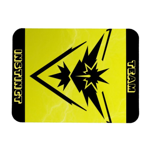 Team Instinct POGO Raid Car Magnet Magneet (Horizontaal)