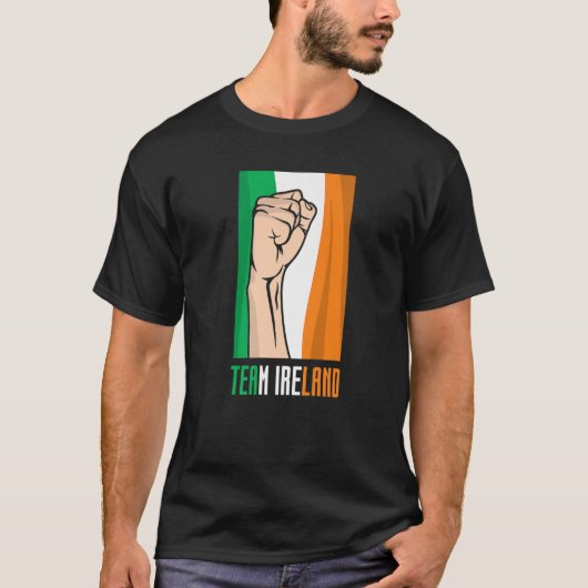Team Ireland St Patricks Day Gaelic Irish Leprecha T-shirt (Voorkant)