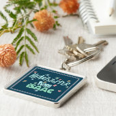 Team Isaac Blauwgroen Sleutelhanger (Zijkant)