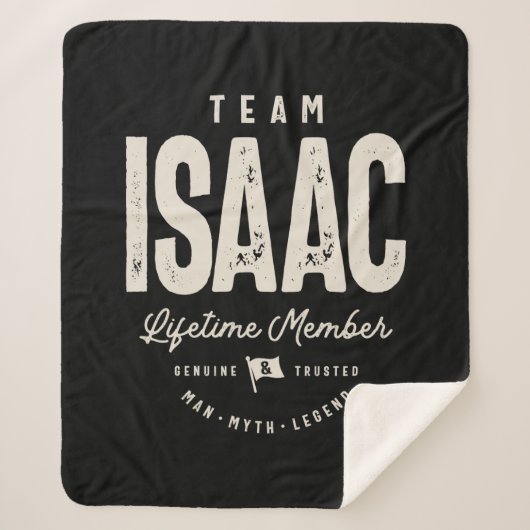 Team Isaac Lifetime Lid Gepersonaliseerde Naam Sherpa Deken (Voorkant)