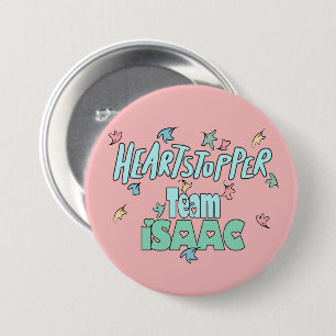 Team Isaac Pink Ronde Button 7,6 Cm