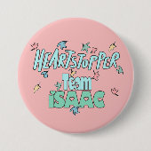 Team Isaac Pink Ronde Button 7,6 Cm (Voorkant)