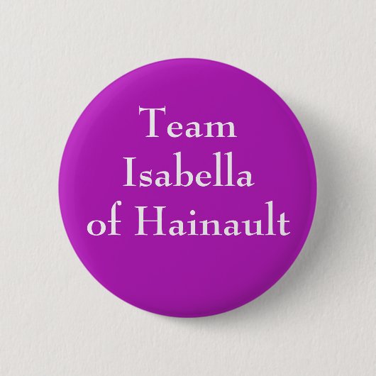 Team Isabella van Hainault Ronde Button 5,7 Cm (Voorkant)