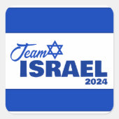 Team Israël - Vierkante Sticker (Voorkant)