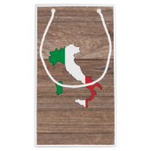 Team italiaanse vlag op hout klein cadeauzakje (Achterkant)
