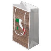 Team italiaanse vlag op hout klein cadeauzakje (Voorkant Gekanteld)