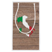 Team italiaanse vlag op hout klein cadeauzakje (Voorkant)