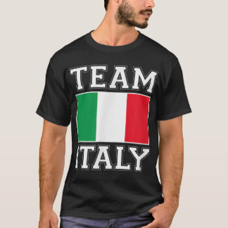 Team Italië print Italiaans nationaal vlaggen T-shirt