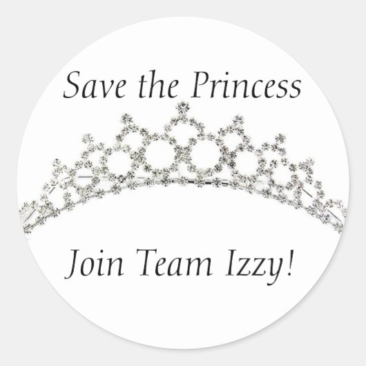 Team Izzy ronde Stickers (Voorkant)