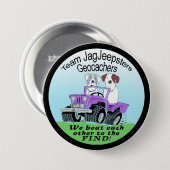 Team JagJeepsters Geocaching Badge Ronde Button 7,6 Cm (Voorkant /achterkant)