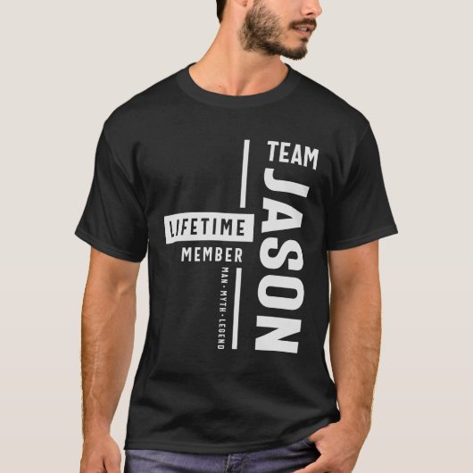 Team Jason Lifetime Lid Grappige Naam Jason T-shirt (Voorkant)