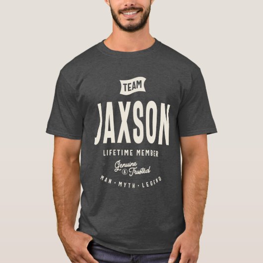 Team Jaxson Levenslang Lid Jaxson Naam T-shirt (Voorkant)