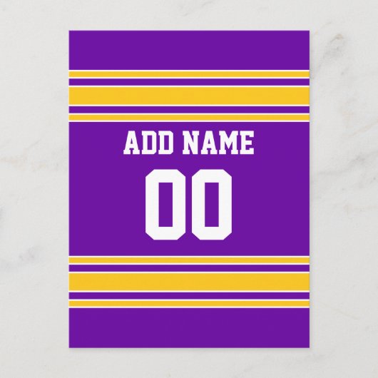 Team Jersey met de Naam en het Aantal van de Douan Briefkaart (Voorkant)