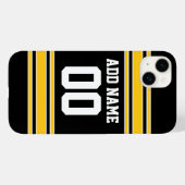 Team Jersey met de Naam en het Aantal van de Douan Case-Mate iPhone Case (Achterkant (horizontaal))