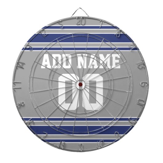 Team Jersey met de Naam en het Aantal van de Douan Dartbord (Voorkant)