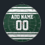 Team Jersey met de Naam en het Aantal van de Douan Dartbord<br><div class="desc">Groene en Witte kleuren — Als je een team van Fantasy Football bent,  maak je eigen producten en show af aan je vrienden! Of - Speel je Football op de middelbare school en wil je een memento? Deze trui is perfect voor iedereen die sporten speelt.</div>