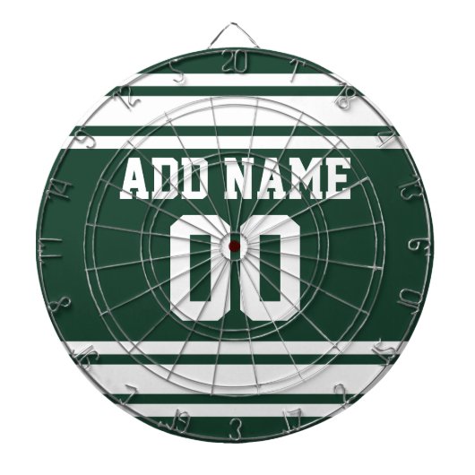 Team Jersey met de Naam en het Aantal van de Douan Dartbord (Voorkant)