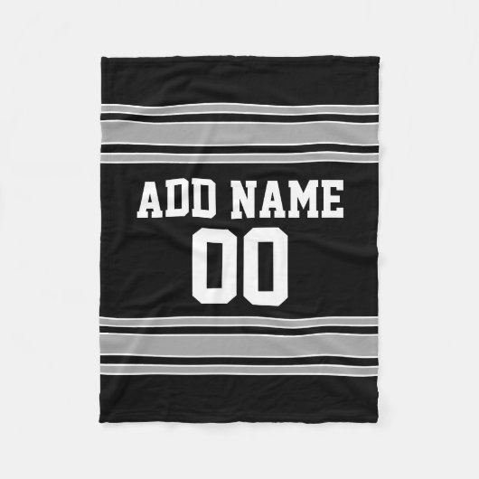 Team Jersey met de Naam en het Aantal van de Douan Fleece Deken (Voorkant)