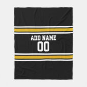 Team Jersey met de Naam en het Aantal van de Douan Fleece Deken (Voorkant)