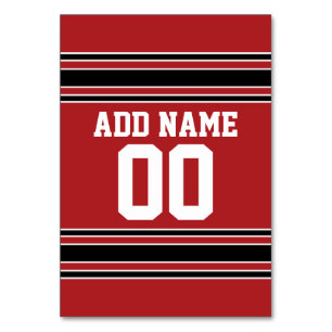 Team Jersey met de Naam en het Aantal van de Douan Kaart