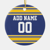 Team Jersey met de Naam en het Aantal van de Douan Keramisch Ornament (Voorkant)