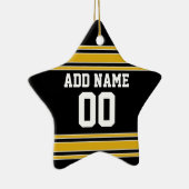 Team Jersey met de Naam en het Aantal van de Douan Keramisch Ornament (Rechts)