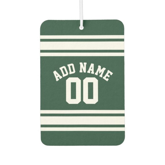 Team Jersey met de Naam en het Aantal van de Douan Luchtverfrisser (Voorkant)