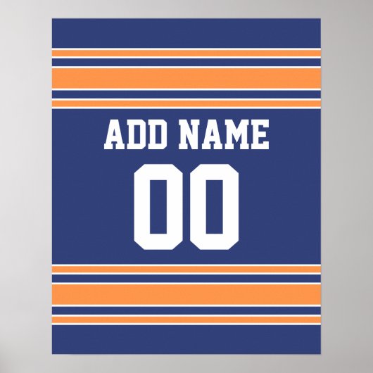 Team Jersey met de Naam en het Aantal van de Douan Poster (Voorkant)