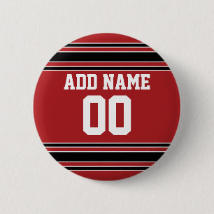 Team Jersey met de Naam en het Aantal van de Douan Ronde Button 5,7 Cm
