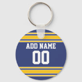 Team Jersey met de Naam en het Aantal van de Douan Sleutelhanger (Voorkant)