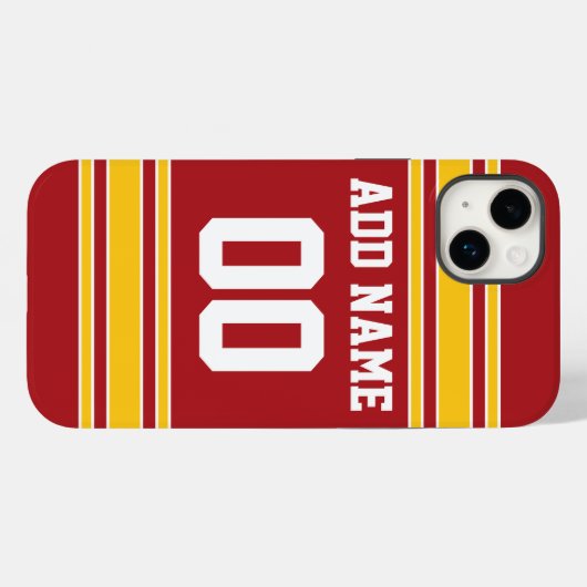 Team Jersey met naam en nummer Case-Mate iPhone Case (Achterkant (horizontaal))