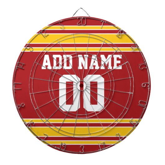 Team Jersey met naam en nummer Dartbord (Voorkant)