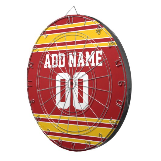 Team Jersey met naam en nummer Dartbord (Voorkant Rechts)