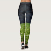 Team Jersey Number American Football Field Name Te Leggings (Achterkant)