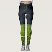 Team Jersey Number American Football Field Name Te Leggings (Voorkant)