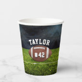 Team Jersey Number American Football Field Name Te Papieren Bekers (Voorkant)