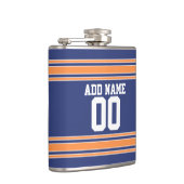 Team Jersey Stripes - Aangepaste naam en nummer Heupfles (Rechts)