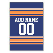 Team Jersey Stripes - Aangepaste naam en nummer Kaart (Achterkant)