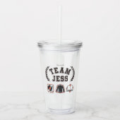 Team Jess Gilmore Girls Design Acryl Drinkbeker (Voorkant)