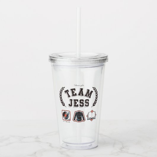 Team Jess Gilmore Girls Design Acryl Drinkbeker (Voorkant)