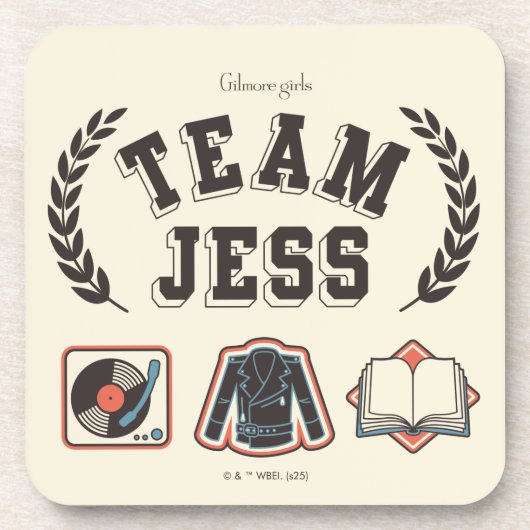 Team Jess Gilmore Girls Design Bier Onderzetter (Voorkant)