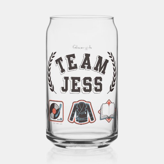 Team Jess Gilmore Girls Design Blikvorm Glas (Voorkant)