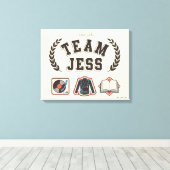 Team Jess Gilmore Girls Design Canvas Afdruk (Insitu (Houten vloer))