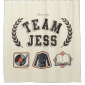Team Jess Gilmore Girls Design Douchegordijn (Voorkant)